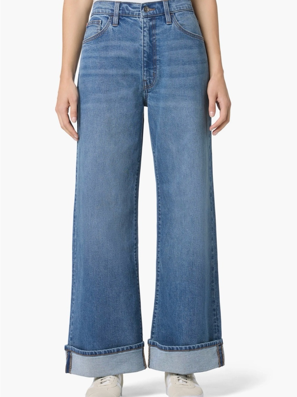 Hudson Jolene Wide Leg with Cuff Jeans - Women's